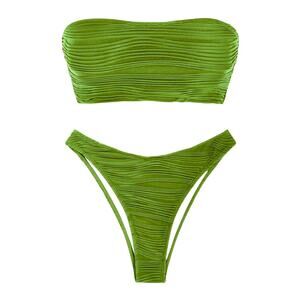 Zaful Women's Size Medium NWT Two Piece Bikini Swimsuit Bandeau Adjustable